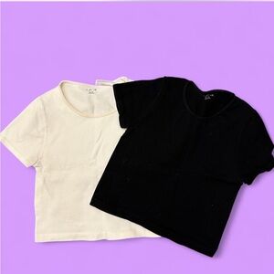 Two Urban Outfitters Cropped Tees
